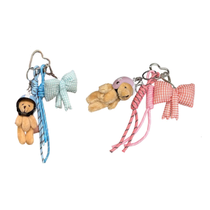 Mới lạ Gấu Vải Bông Clip Keychain với thiết kế dụng cụ leo núi hợp thời trang thắt nơ trang trí ba lô quyến rũ cho thanh thiếu niên người lớn