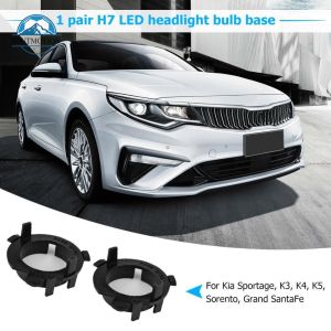 H7 LED Headlight Bulb Base Adapter Retainers for Automotive Lighting Replacement Long-lasting Material
