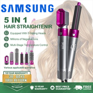 SumSung 5 IN 1 Hair Dryer Multi-function Multi-purpose Curling lron Straight Hair Comb NegativeHair