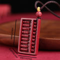 Cinnabar Necklace Pendant招财项链 原矿硃砂项链 高含量紫金砂如意算盘吊坠吊饰（已开光）. 