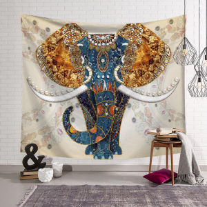 Ready stock sa local warehouseEuropean and American style tapestries available digital printed background wall decoration tapestry background fabric logo