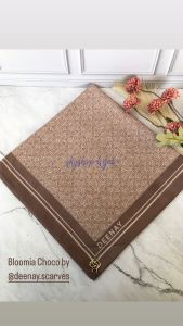 SKYSHOP HIJAB BLOOMIA SERIES BY DEENAY SIZE 115 X115CM BAHAN VOAL FINISHING SEWING KERUDUNG SEGIEMPAT MURAH