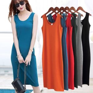 Honey Fashion--Women Plus Size Maxi Casual Long Dress(S~4XL FreeSize)