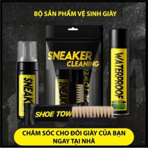 Bộ vệ sinh giày Sneaker Clean Premium 250ml có kèm bàn 2 chải và khăn
