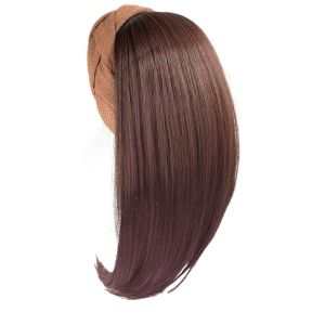 SDFSF Korean Style Synthetic Headband Wigs Hairpieces Hair Hoop Half Headband Wig Hair Accessories Synthetic Short Straight Bob Hair Women