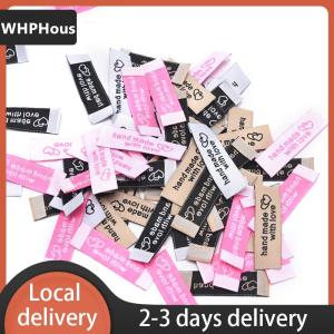 [COD] WHPHous Ship within 24 hours 50Pcs Handmade Fabric Labels Embroidery Printed Tags DIY Sewing Accessories