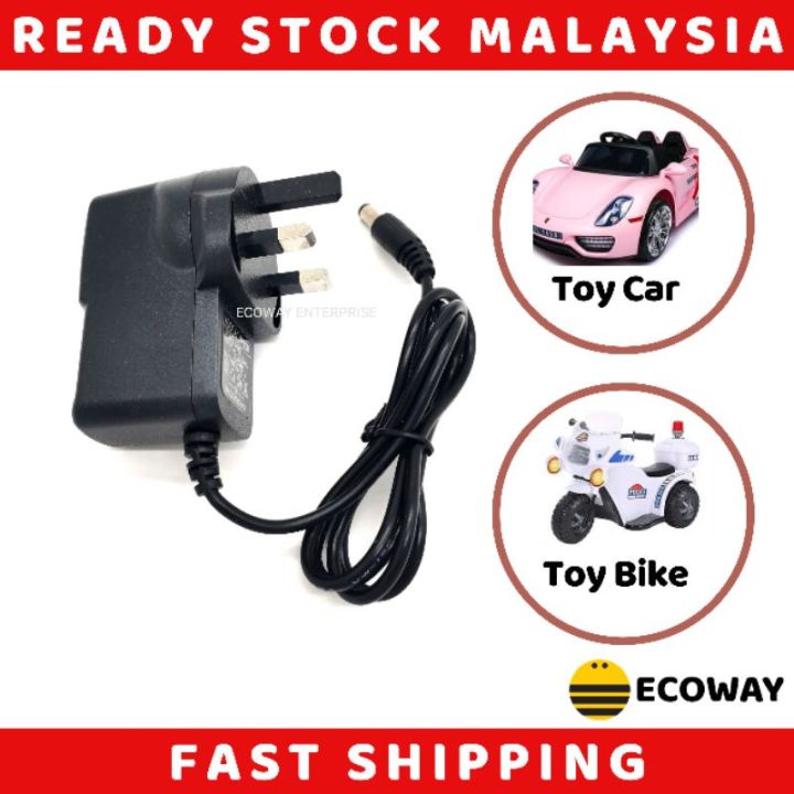 Charger 6v 12v 1A Pengecas Kereta Mainan Remote Control Toy Sealed