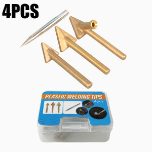 4pcs Car Bumper Plastic Repair Smoothing Tool Triangle Copper Soldering Iron Tip Auto Body Welding Flattening Replacement Parts
