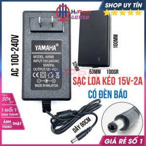 Củ Nguồn 15V 2A Củ Nguồn Sạc Loa Kéo Yamaha Chân 5.5mm Cao Cấp Sạc Acquy 12V Loa Kéo Điện Áp Ổn Định - H2Pro Audio
