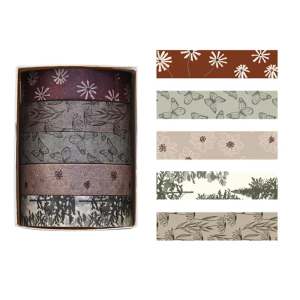 Retro Decorative Tape Forests Print Washis Tape Masking Tape Hand Account Tape for Journaling Phone Scrapbooking