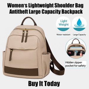 Waterproof Large-Capacity Travel Shoulder Bag  Anti-theft Inner Pocket Oxford Cloth Backpack Lightweight Casual Shoulder Bag Adjustable Shoulder Straps Shopping Backpack大容量轻便旅行包