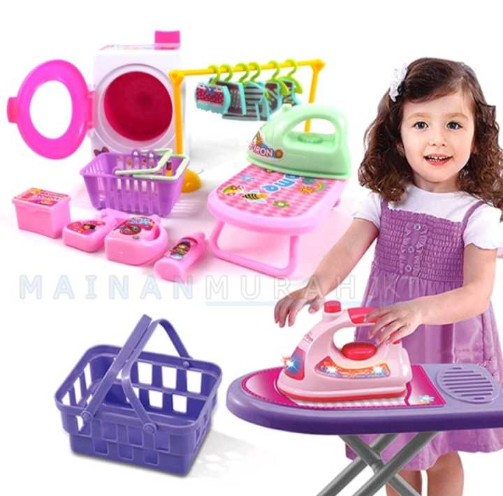 COD MAINAN LAUNDRY SET SETRIKA BAJU / MAINANMESIN CUCI BAJU / MAINAN WASHING MACHINE / MAINAN ANAK ANAK MESIN CUCI ALAT LAUNDRY