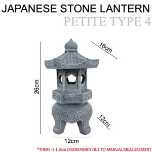 Japanese Stone Lantern Zen Garden Pagoda Lamp | Outdoor Garden Decoration Light for Patio Pathway Home | Zen Style Pagoda Lantern Garden Outdoor Lighting Decoration Japanese Style Home Patio Ornament