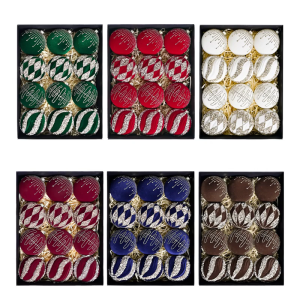 12 Pcs Christmas Ball Ornament Hanging Ball Christmas Tree Ornament For Indoor Outdoor Holiday Party Decorations