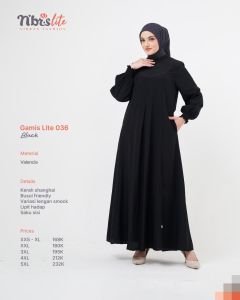 NIBRAS GAMIS LITE 036 TERBARUUU DRESS KEKINIAN DAILY CASUAL KULIAH PREMIUM TERMURAHHHH