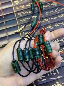 Vòng đeo tay dây cáp Lu Thống ngọc Cẩm thach Sơn thủy trơn AV