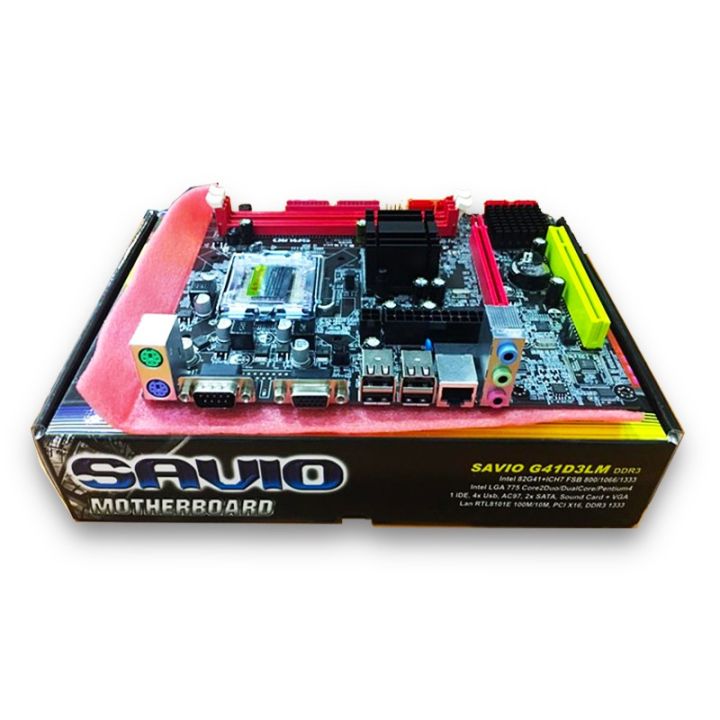 Savio G41 Motherboard Intel LGA 775 DDR3 G41D3LM Savio G41 Micro