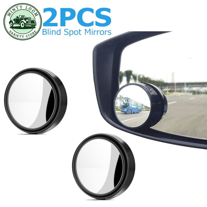 2PCS of Automotive Reversing Small Round Mirror 360 Degree Wide