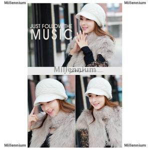 [COD] Millennium Mũ nữ dệt kim Mũ nồi rộng dệt kim ấm áp mùa đông Mũ Beanie Mũ trượt tuyết