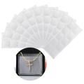 Necklace Display Cards Clear Chain Sleeve Self Adhesive Display Pockets Packaging Supplies for Cards. 