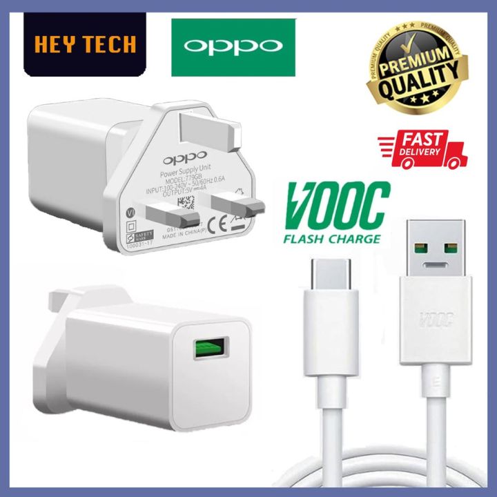 Oppo VOOC Flash Charger 5V/4A With Type-C VOOC Super Fast Charge Cable ...