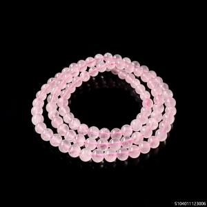 Thousand Crystals and Ten Thousand Beads In-stock natural pink crystal bracelet simple plain ring for women small jewelry for stalls 2026