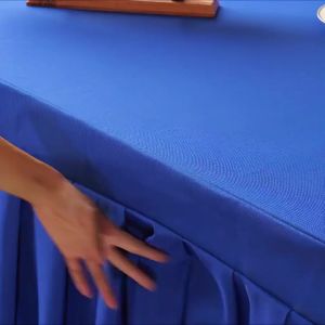4/6/8Ft Folding Table Skirting Rectangular Conference Table Cloth Cover Hotel Banquet Wedding Party Hiaskan Alas Meja Table Cloth Table Cover Tablecloth