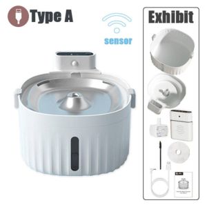 Ready 5000mAh Cat Water Fountain 2L Pet Water Dispenser Automatic Wireless Sensor Pet Water Feeder Drinking Bowl 宠物饮水机