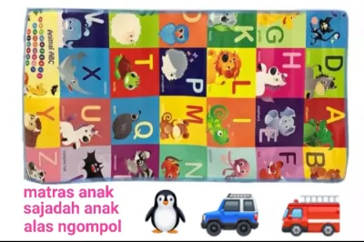 Karpet Lantai Motif Karakter Random untuk Alas Lantai Alas Duduk Alas Tidur Alas Main Anak Piknik Nonton TV Lesehan Anti Air Praktis Bahan Spon Laminate Mudah dibersihkan