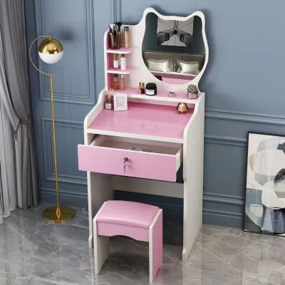 Vanity Dresser Table European-style Bedroom Dressing Table Make Up Table With Mirror and chair