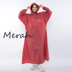 Jas Hujan Gamis Raincoat Jumbo Bahan Tebal Elastis Anti Rembes