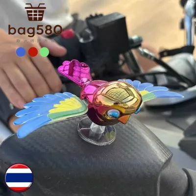 bag580-ของตกแต่งรถยนต์ นกน้อยคู่ใจ ปีกขยับได้ตามลม เครื่องประดับรถ DIY อุปกรณ์ตกแต่ง
