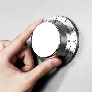 J2UQR3 ic Kitchen Timers 60 Minutes Stainless Steel Countdown Alarm Baking Reminder No Batteries Required Cooking Timer Study