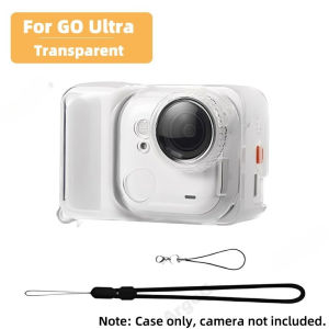 Insta360 Go Ultra hello kitty TPU Clear Protective Case With Anti-lost Rope Transparent Body Cover Full Coverage Scratch-proof Lens Cap