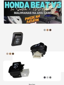 HONDA Tri Switch Wholesale 10pcs Headlight 3 Way Switch for Beat Fi V1&V2 Zoomer-X Scoopy Wave R Fi