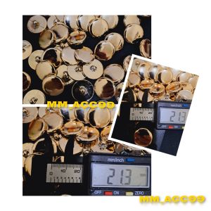 KANCING BAJU JAMUR DATAR POLOS EMAS DIAMETER 21 - 25 mm ISI 100 PCS