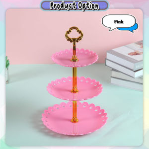 [Datz] 3 Tier Cake Stand Dessert Tower Cupcake Tower Fruit Tray Display For Party 蛋糕架 Kek Cawan Hiasan - KW111