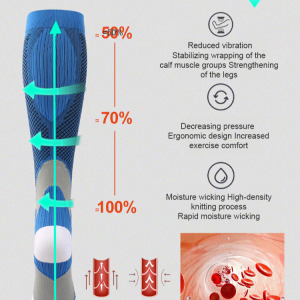 Womens Summer Compressor Socks Nylon Fiber Yoga Stretch Socks Compression Long Socks