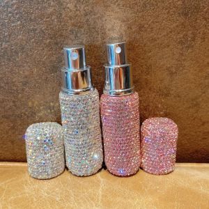 CEMOMEF 10ml Diamond-encrusted Perfume Bottle Mini Luxury Refillable Spray Bottle Cosmetic Container Empty Women