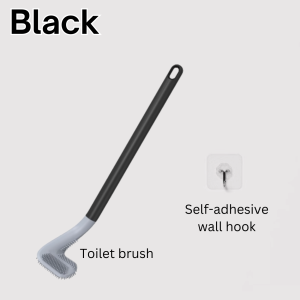 Silicone Toilet Bowl Brush | Flexible Durable & Hygienic | Deep Cleaning | Non-Scratch | Black Blue Green White