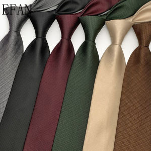 8cm Width Solid Color Striped Plaid Neck Ties for Men Trendy Gentlemen Peacock Blue Black Wine Gray Pink Silver Beige Navy Coffee Orange Necktie Wedding Party Neckties