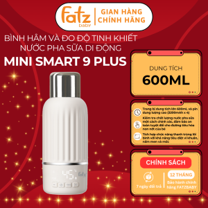Bình hâm và đo độ tinh khiết nước pha sữa di động FATZ BABY Mini Smart 9 Plus FB3878BT dung tích bình 600 ml