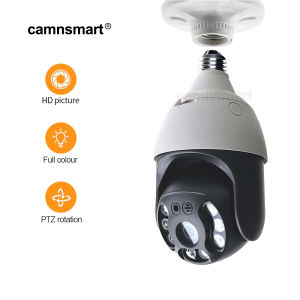 4MP/5MP Tuya Bulb Lamp Camera WiFi IP PTZ Outdoor Video Surveillance Human Body Motion Detect Color Night Vision Home Security
