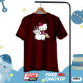 BAJU ATASAN KAOS ANAK PEREMPUAN HELLO KITTY LENGAN PENDEK USIA 10-13 TAHUN JUMBO D144 D148. 