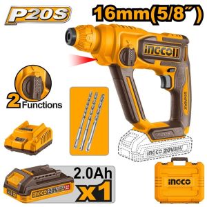 INGCO 20V LI-ION ROTARY HAMMER 16MMØ CRHLI20168