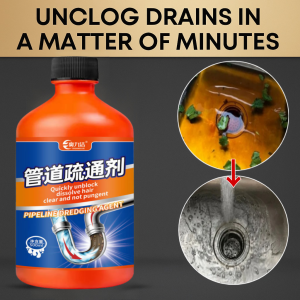 High-Speed Pipe Dredging Agent Clog Remover Pipe Cleaner Drain Declogger Powerful Drain Toilet Clog Remover For Sink Drainage Toilet Dissolve Blockage Unclogging