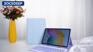 Socdedeep Bluetooth Keyboard Case for iPad A16 11th Generation iPad 10th Gen 10.9 iPad 9th 8th 7th Gen 10.2 Air 11 Air8 Air7 Air6 Air5 Air4 Pro11 2024 2025 M4 M5 Magnetic Cover with Pencil Holder Case