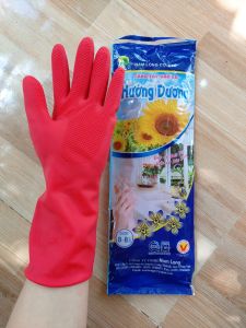 Găng tay cao su gia dụng HƯỚNG DƯƠNG - 10 Đôi. Sản xuất từ cao su thiên nhiên thân thiện môi trường bảo vệ da tay. Găng tay rửa chén bát giặt đồ làm vườn