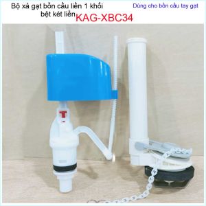 Bộ xả cầu 1 khối tay gạt KAG-XBC34 cho cầu Caesar American Ruột thùng nước xí bệt liền khối xả trung D80mm gạt êm sử dụng tốt