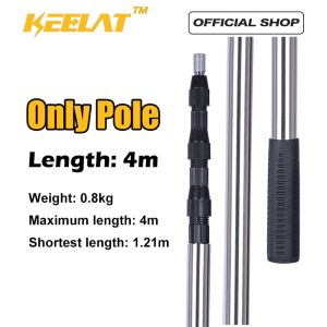 KEELAT 6/5/4M Telescopic Fruit Picker 5 in 1 High Pruning Pruning Saw Tree Knife Head Basket Portable Fruit Picker